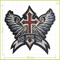 GOD SPEED YOU - vyšívaná nášivka