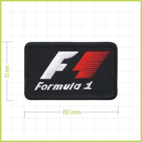 FORMULA F1 čierna - vyšívaná nášivka