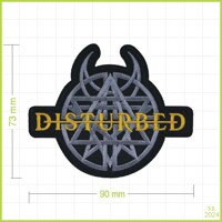 DISTURBED 1 - vyšívaná nášivka